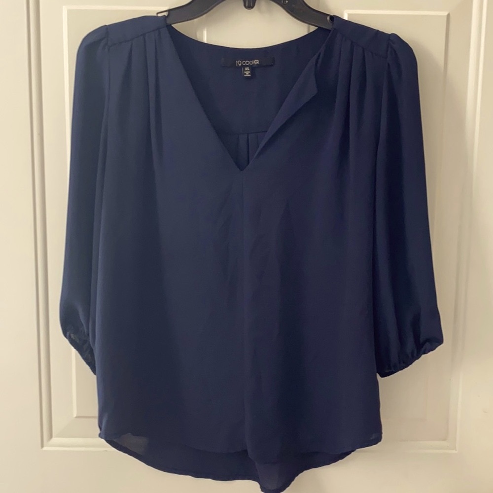19 Cooper Navy Blouse
